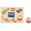Noppenpuzzel Muziekinstrumenten met Geluid, 5st.>Goki