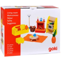 Poppenhuis Meubeltjes Woonkamer, 24dlg.-Goki