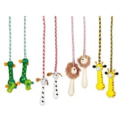 Springtouw Dier met Houten Handvat-Goki Outlet