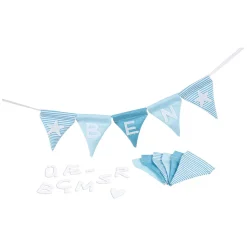 Stoffen Vlaggenlijn Maken Blauw met 10 Vlaggen en Alfabet Tekens>Goki Online