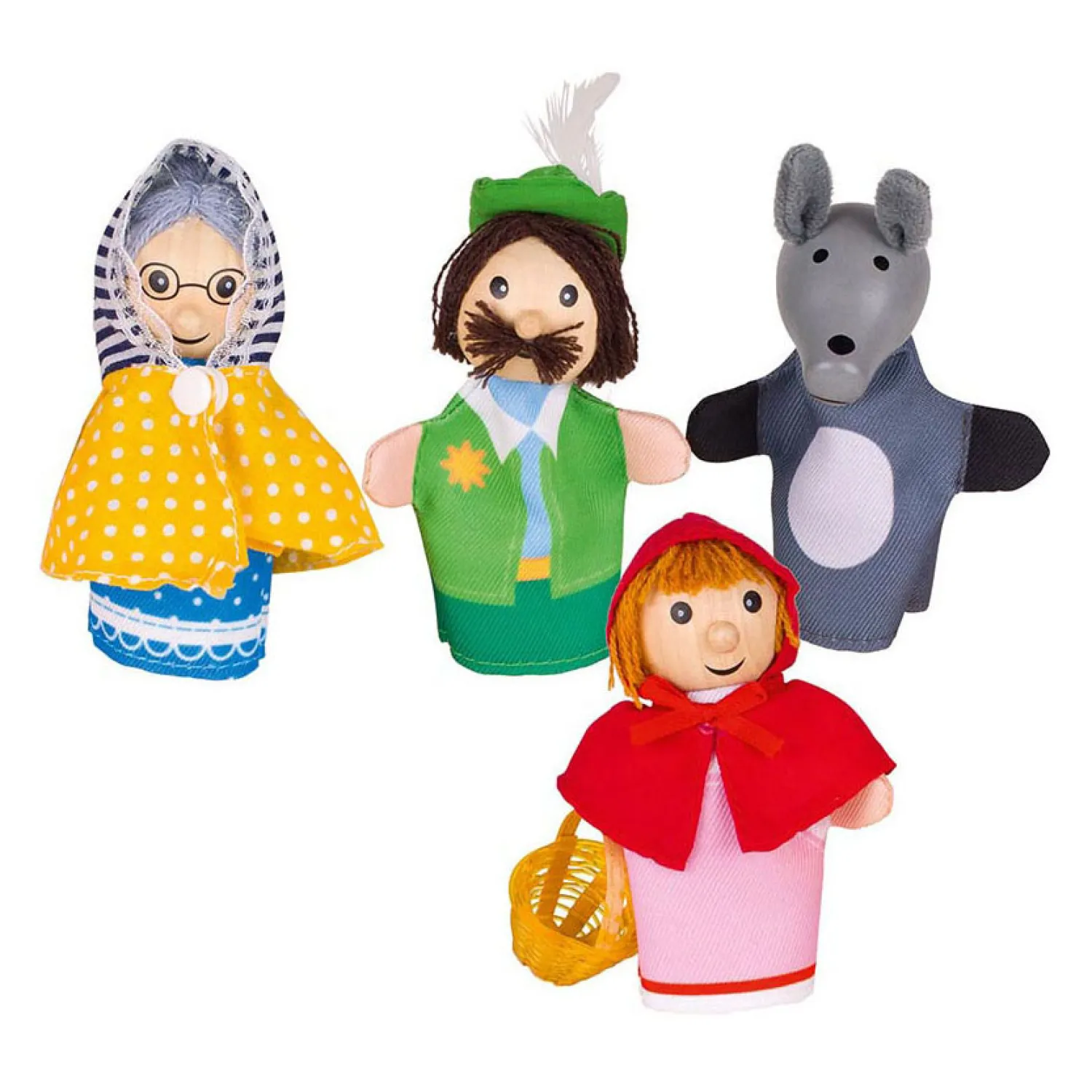 Vingerpoppen Roodkapje, 4st.-Goki Online