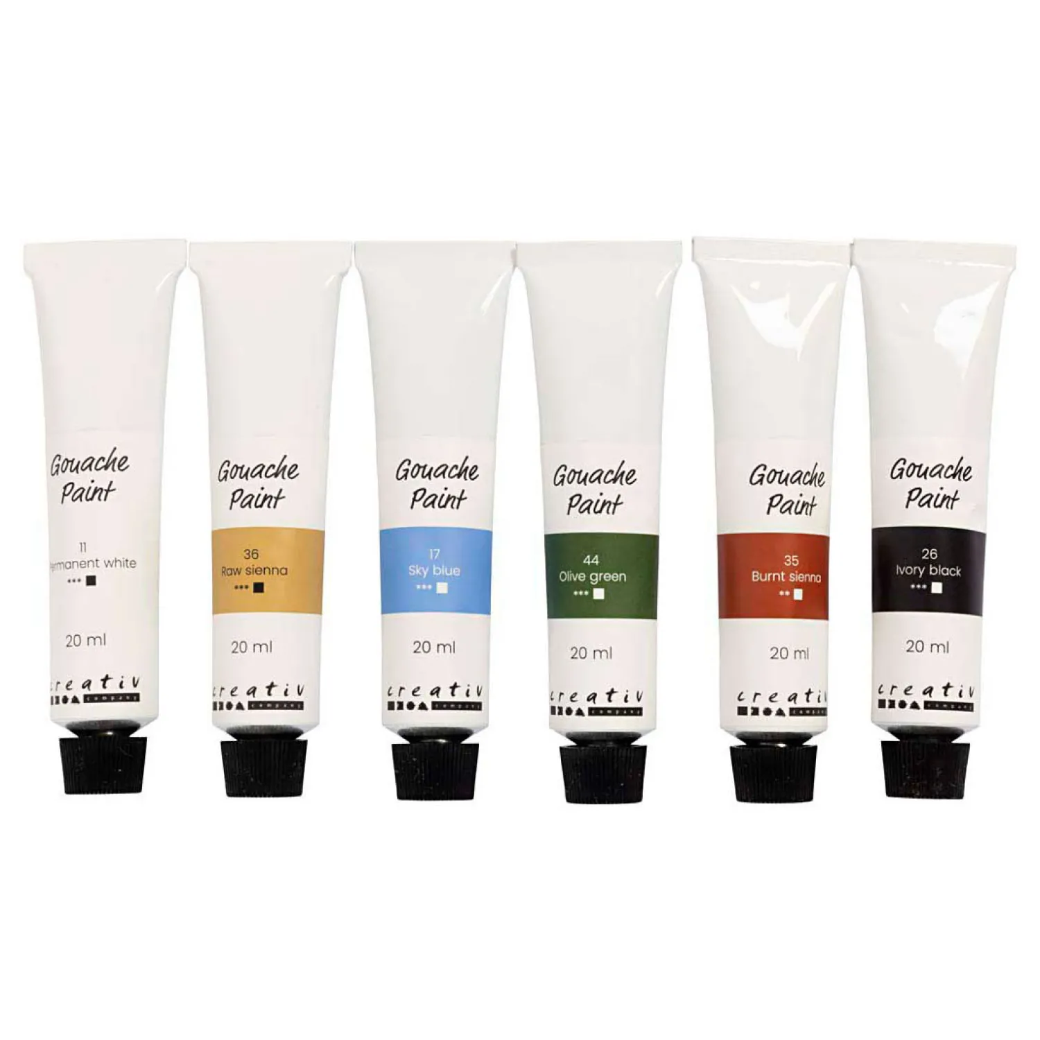 Creativ Company Gouacheverf Natuurlijke Kleuren - 6x20ml. Sale