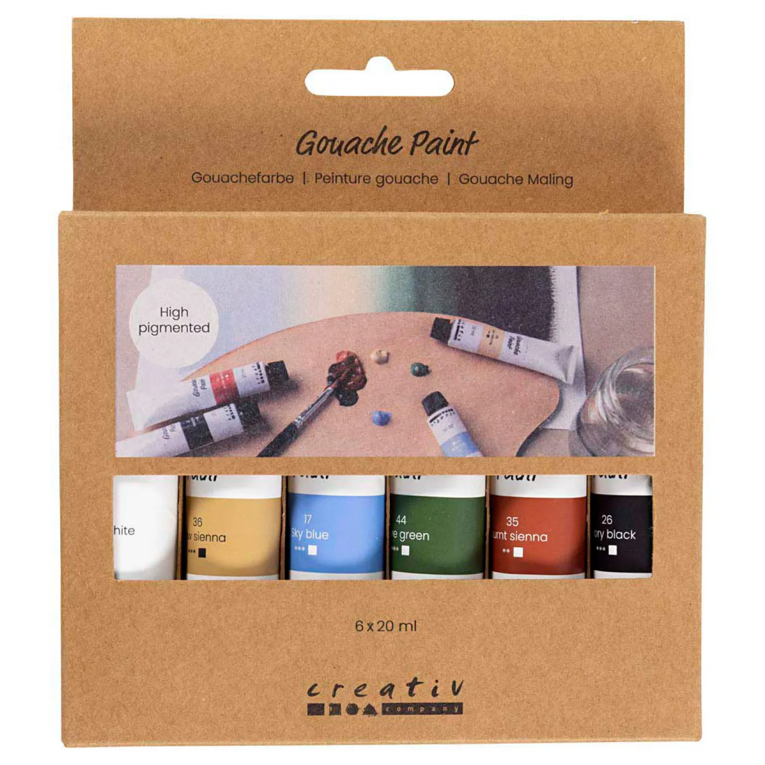 Creativ Company Gouacheverf Natuurlijke Kleuren - 6x20ml. Sale