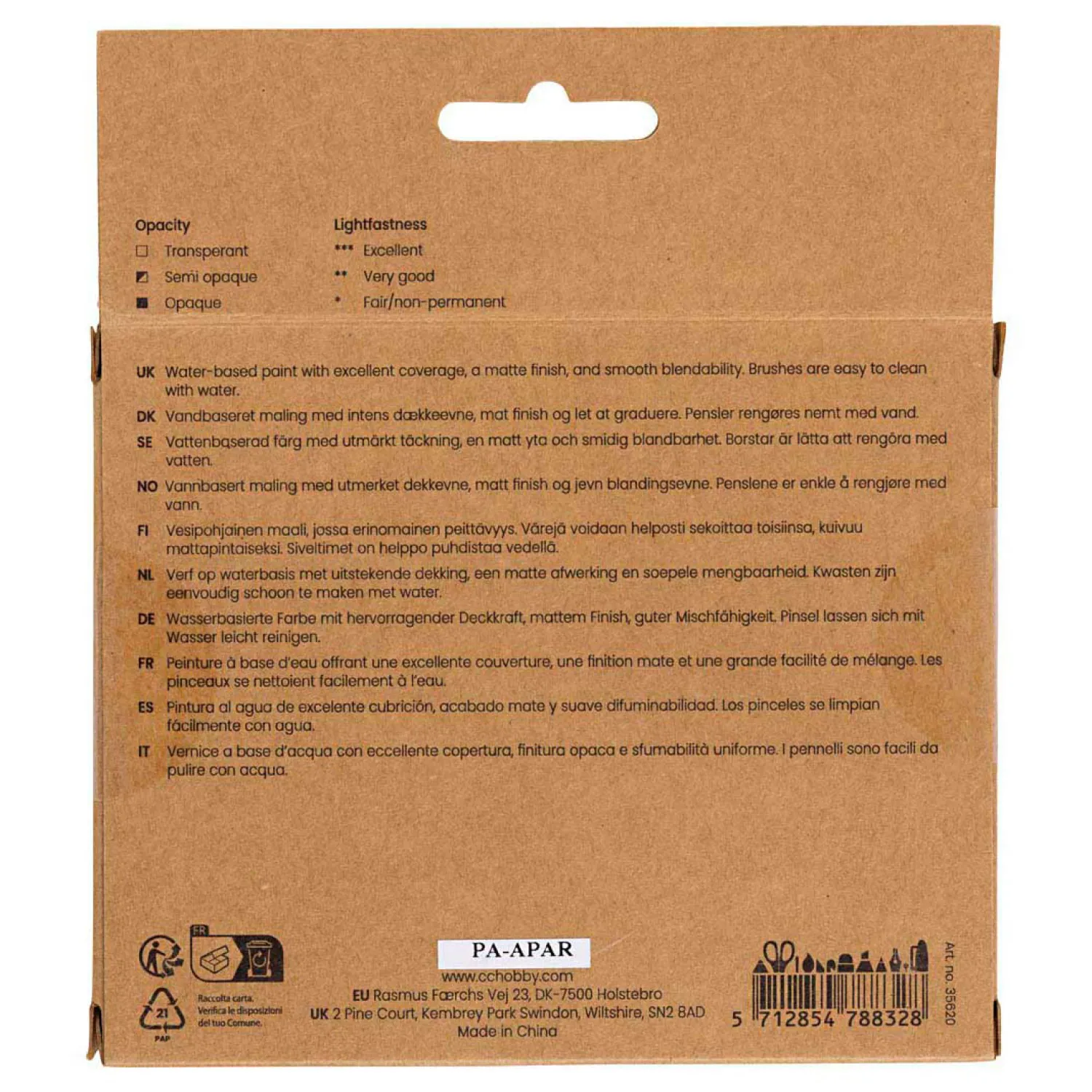 Creativ Company Gouacheverf Natuurlijke Kleuren - 6x20ml. Sale