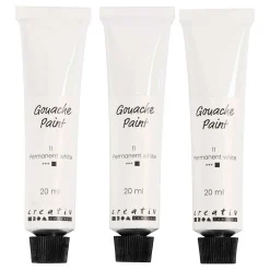 Gouacheverf Wit - 3x20ml.-Creativ Company Online