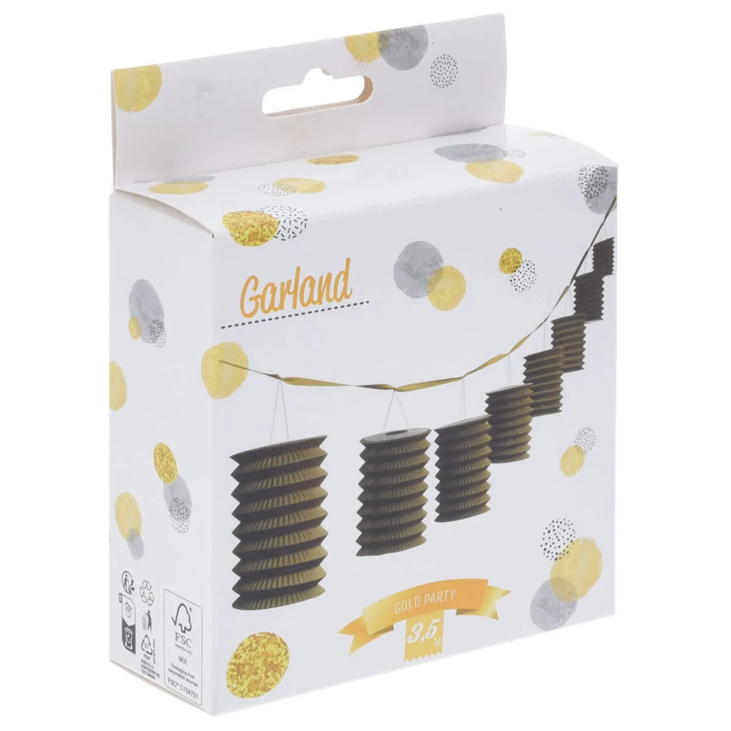 Gouden Lampion Slinger, 3.5 meter New