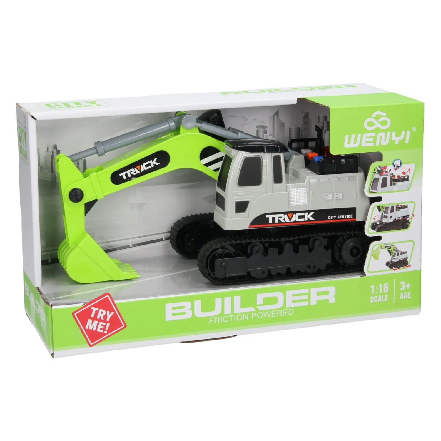 Graafmachine met Rupsbanden met Licht en Geluid- Sale