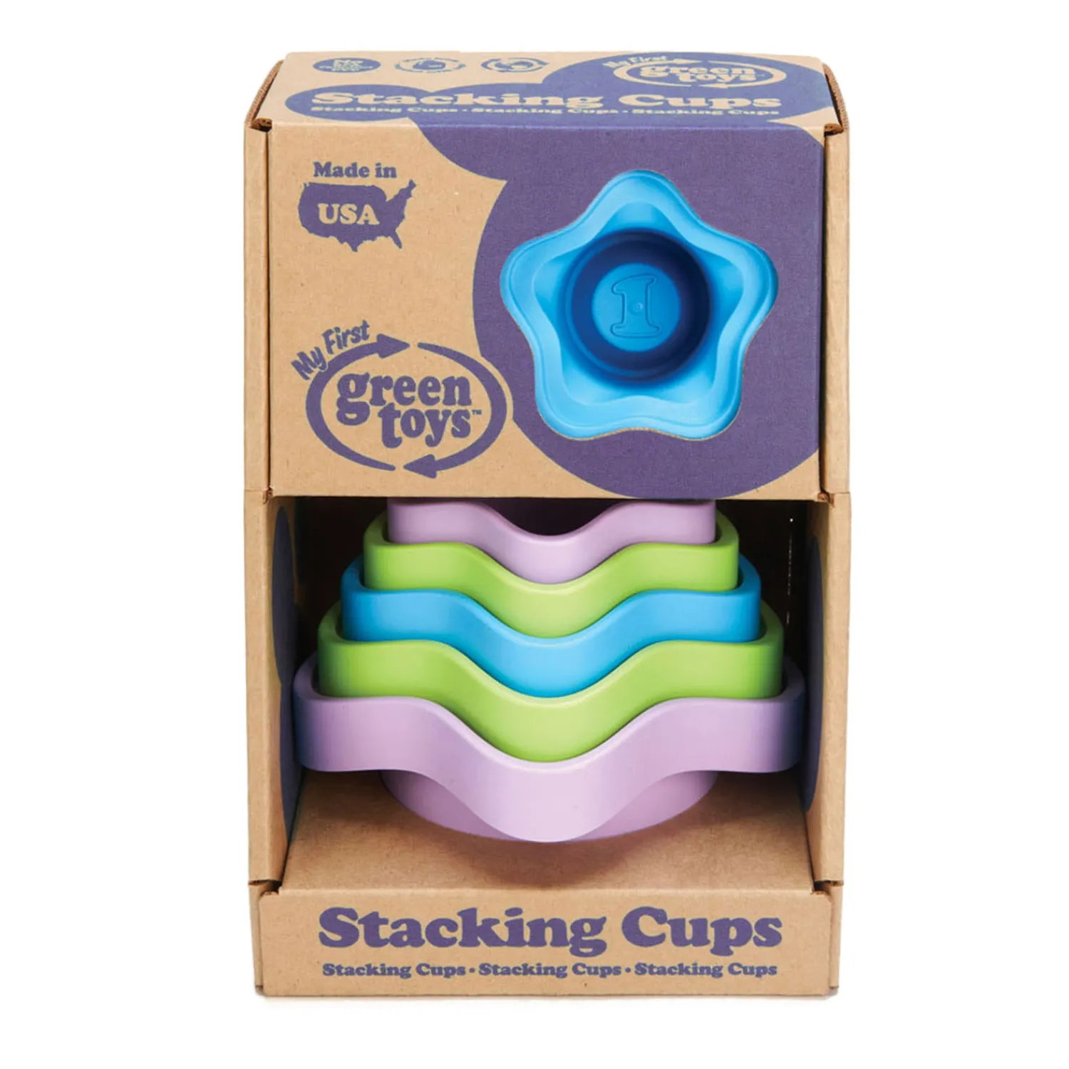 Mijn Eerste Stapelbekers, 6dlg.-Green Toys Discount