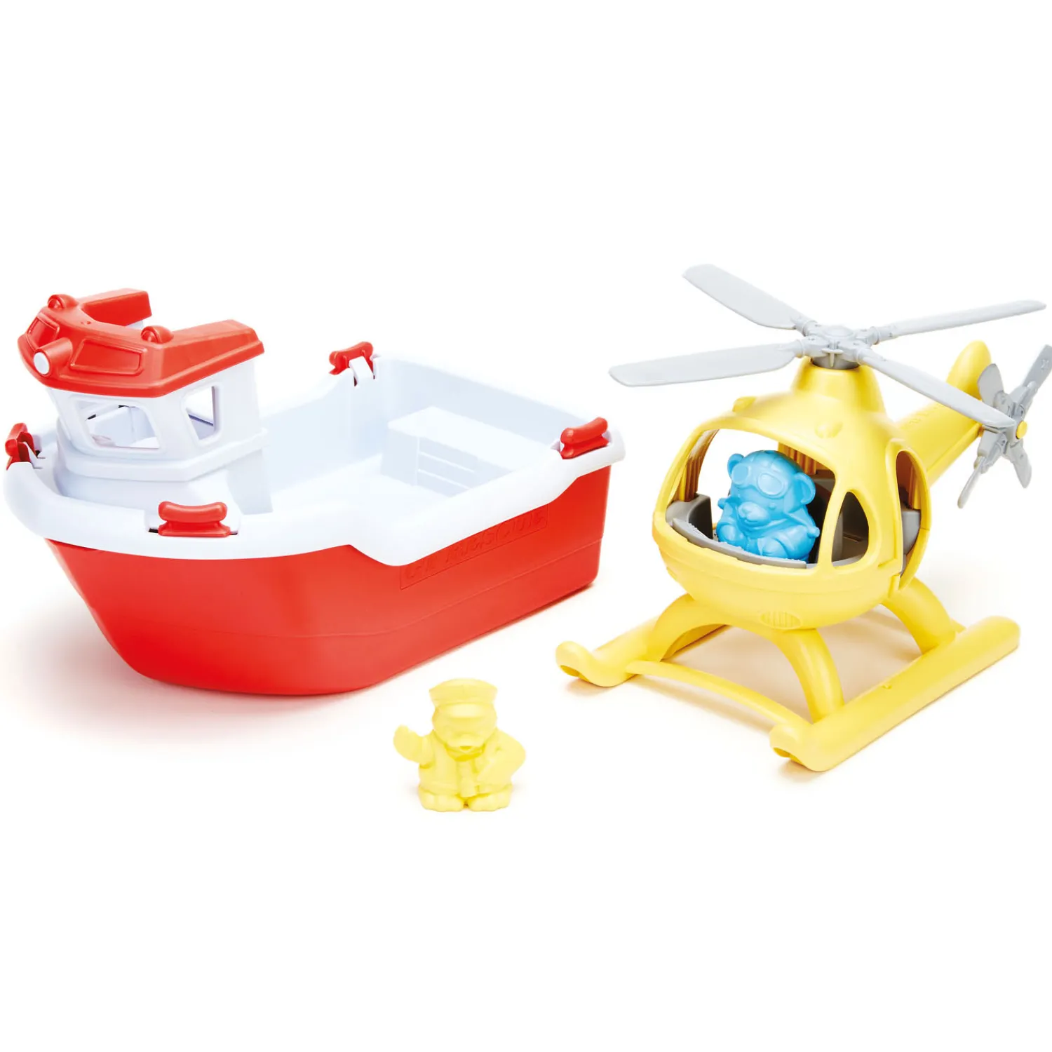 Green Toys Reddingsboot met Helikopter Clearance