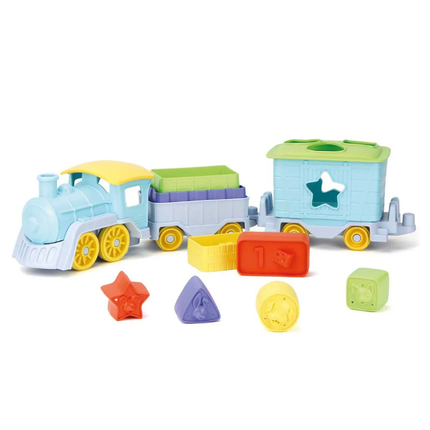 Stapel en Sorteer Trein, 12dlg.>Green Toys Discount