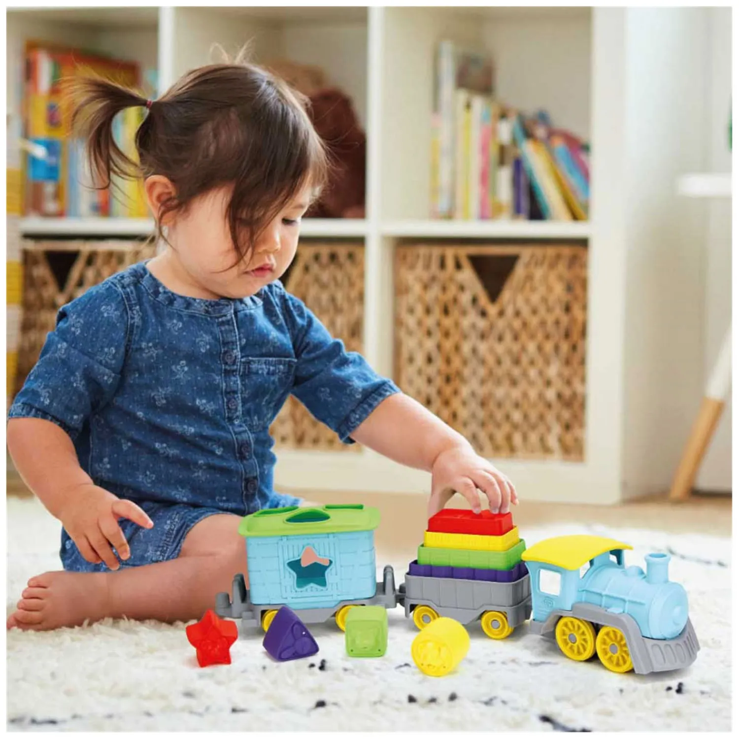 Stapel en Sorteer Trein, 12dlg.>Green Toys Discount