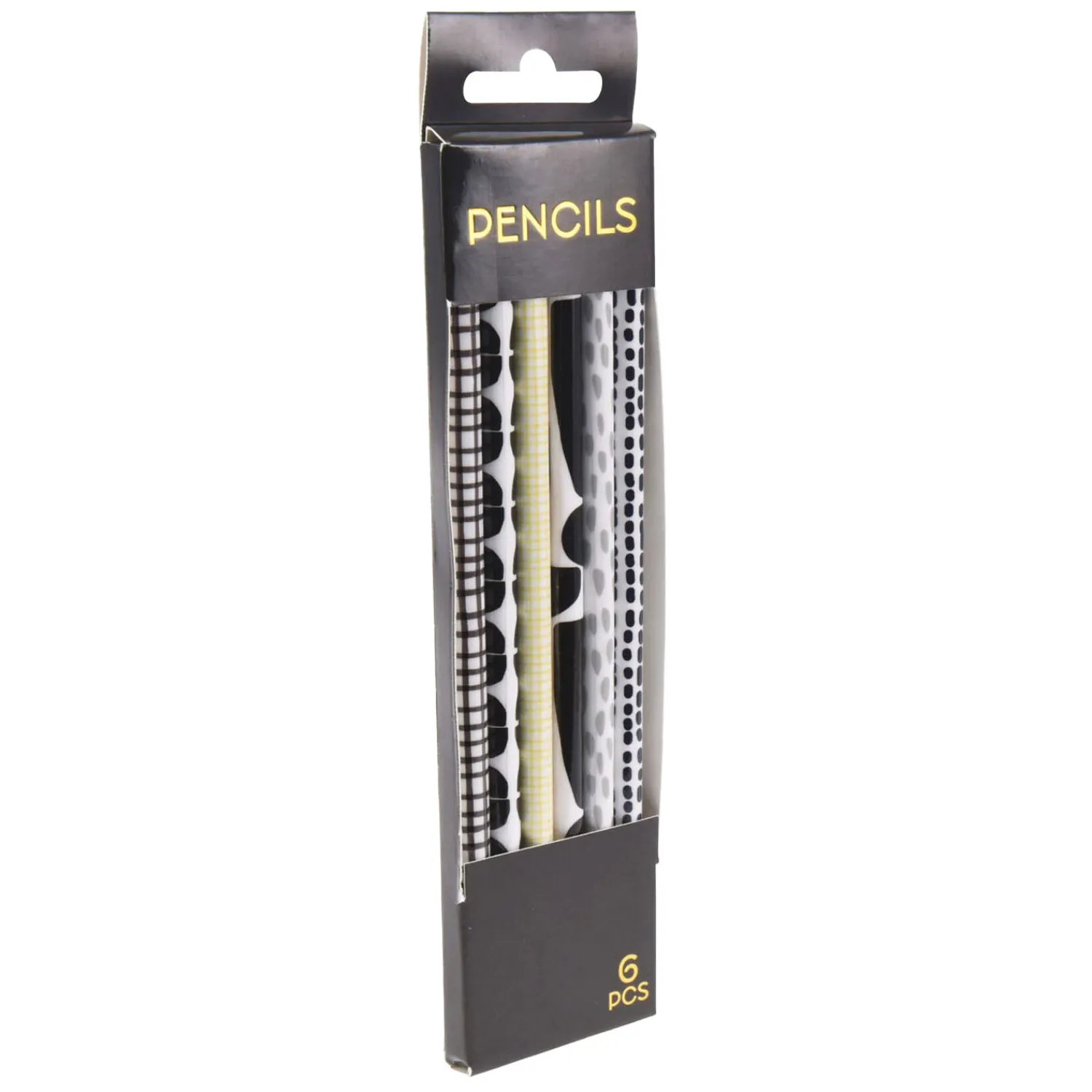 Grijze HB Potloden Zwart/Wit, 6st.> Outlet