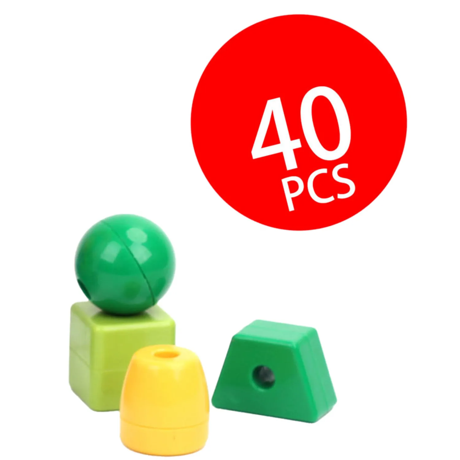 Grote Rijgkralen in Box, 40st. Hot