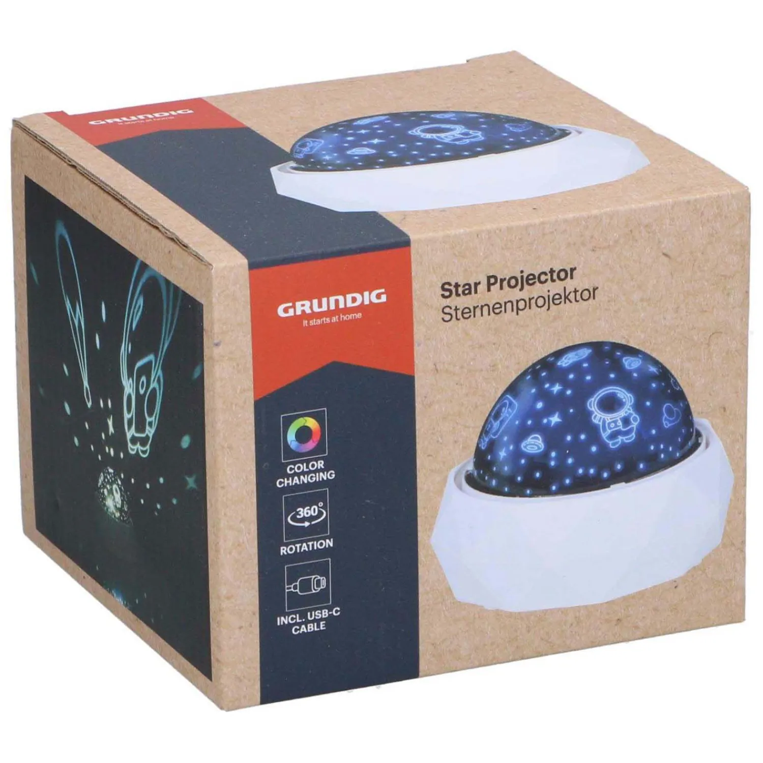 Grundig Sterrenprojector Astronaut Rond met USB-C Clearance