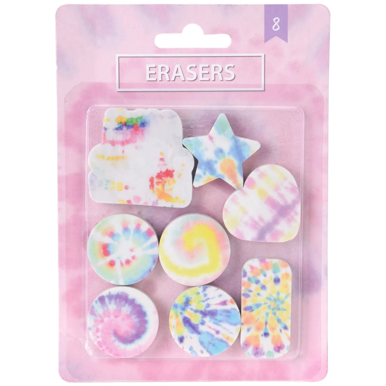 Gummen Set Tie Dye, 8st.> Clearance