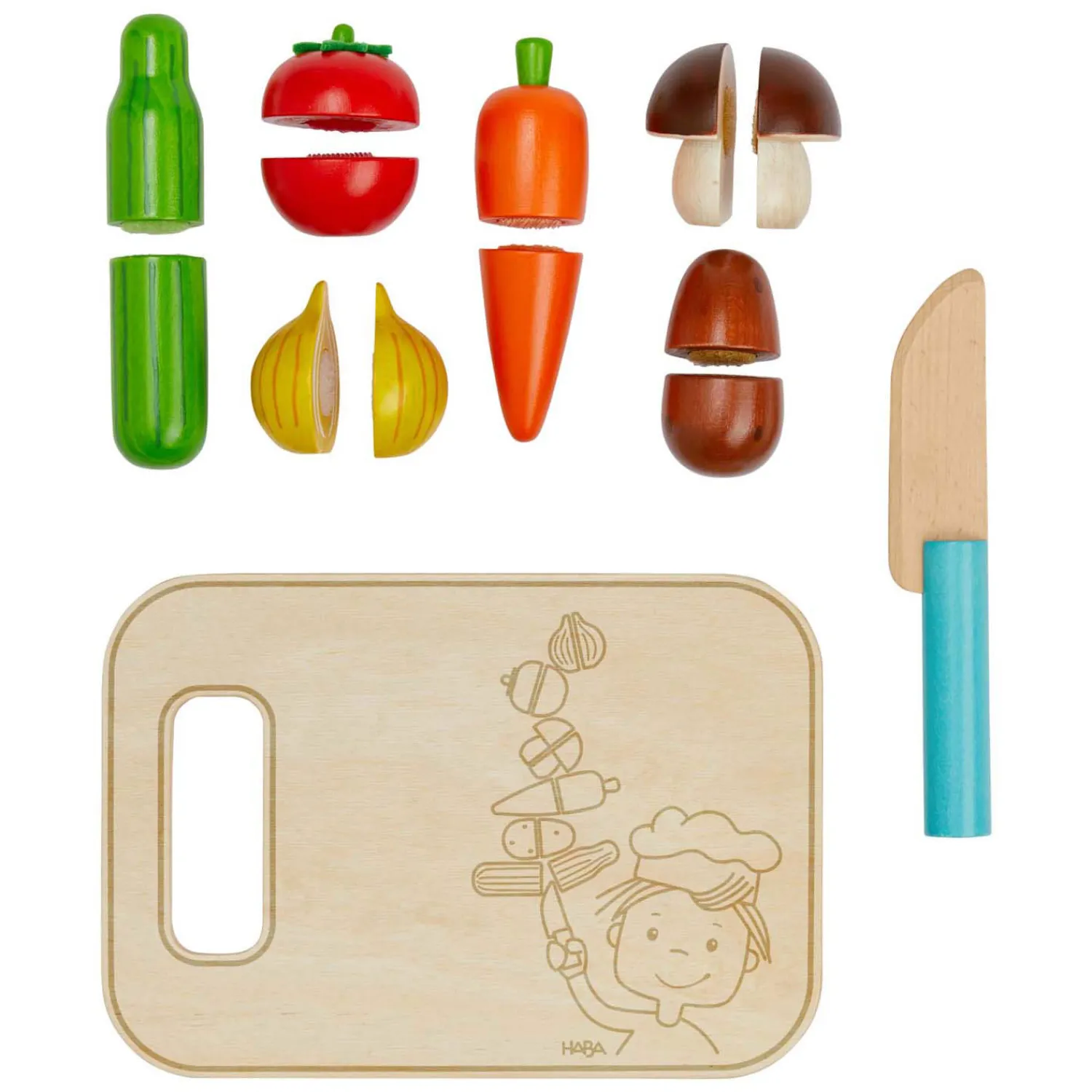 Creative Play - Groenteset met Snijplank en Mes>Haba Hot