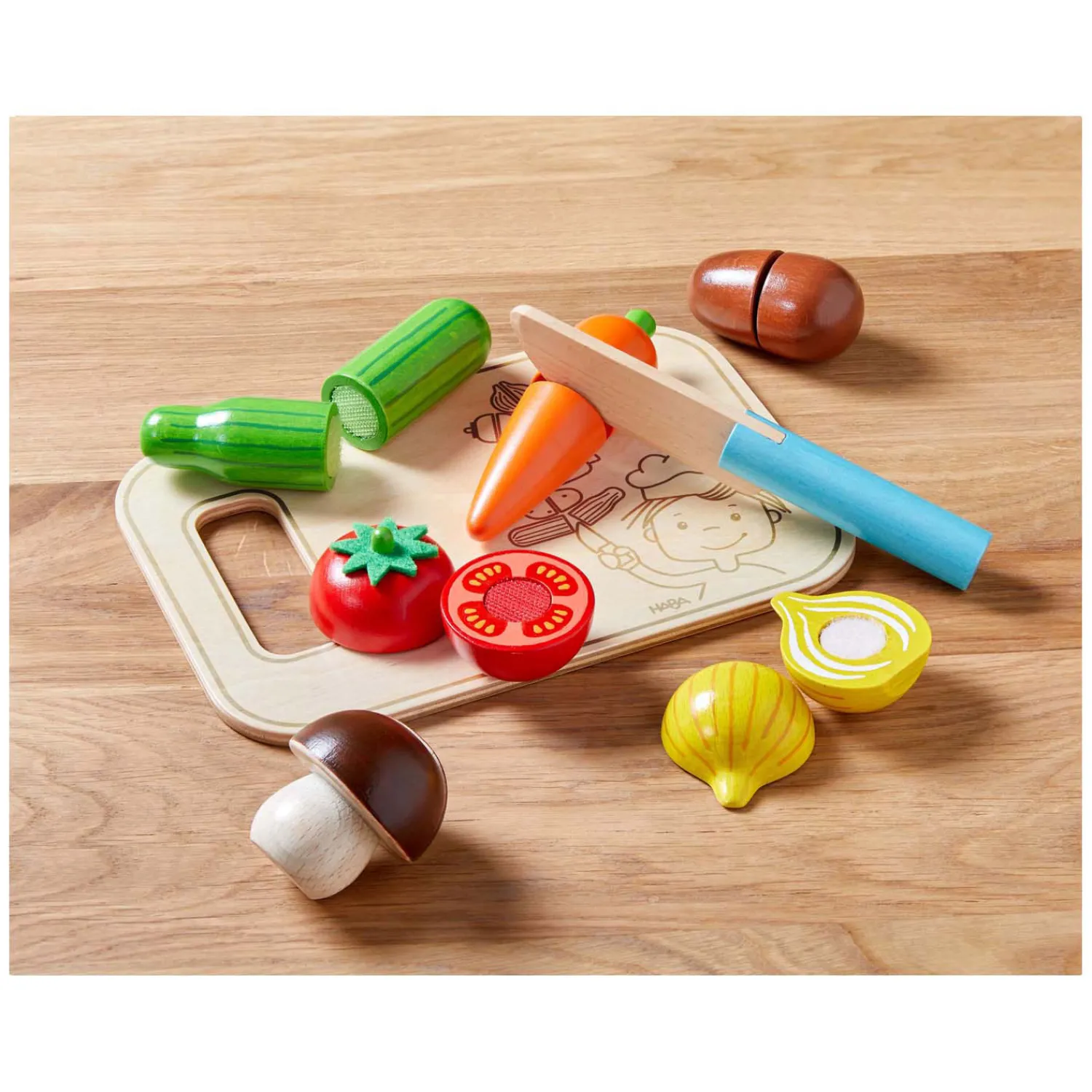 Creative Play - Groenteset met Snijplank en Mes>Haba Hot