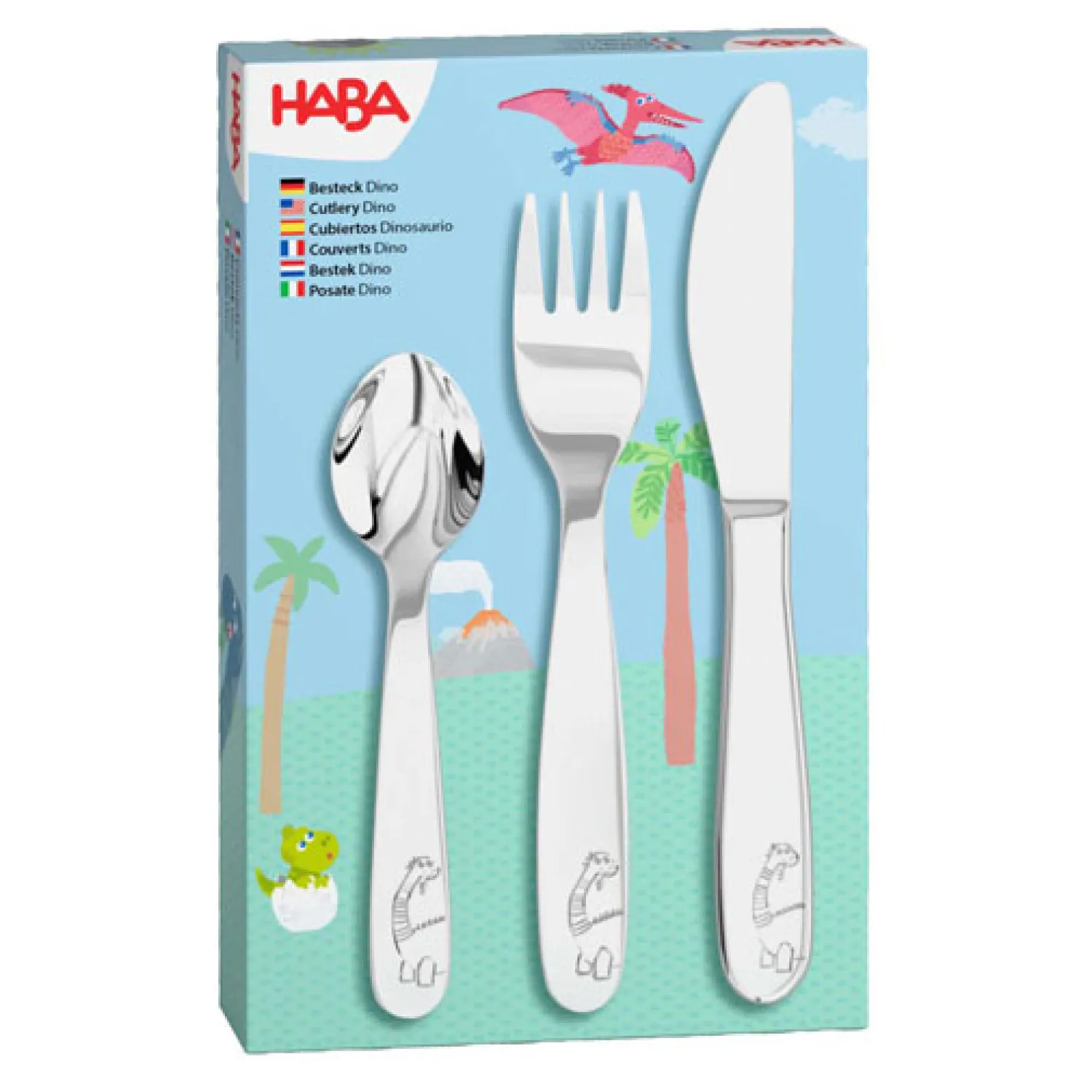 Kinderbestek Dino, 3dlg.>Haba Hot