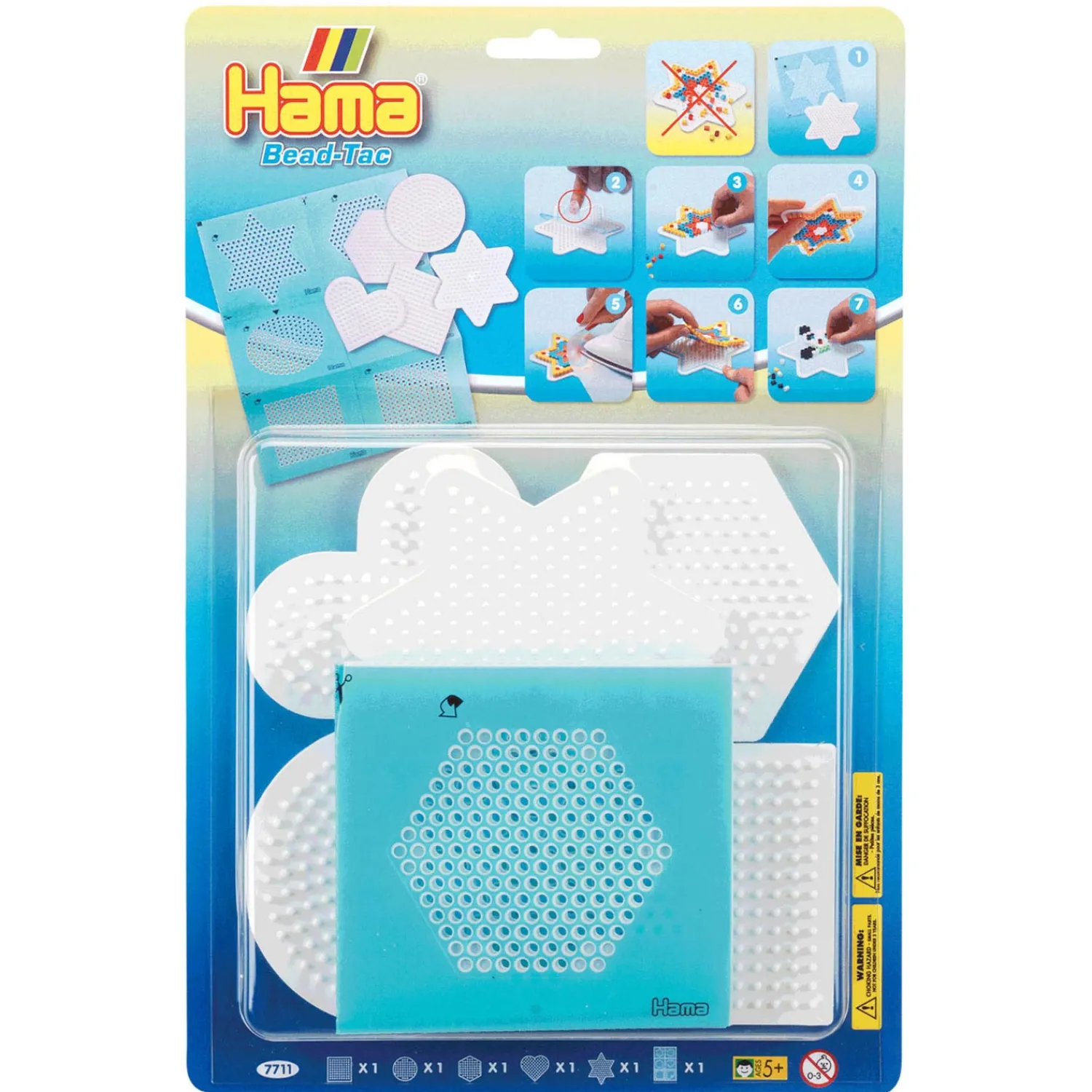 Hama Midi Bead-Tac Strijkkralenbordjes, 5st. New