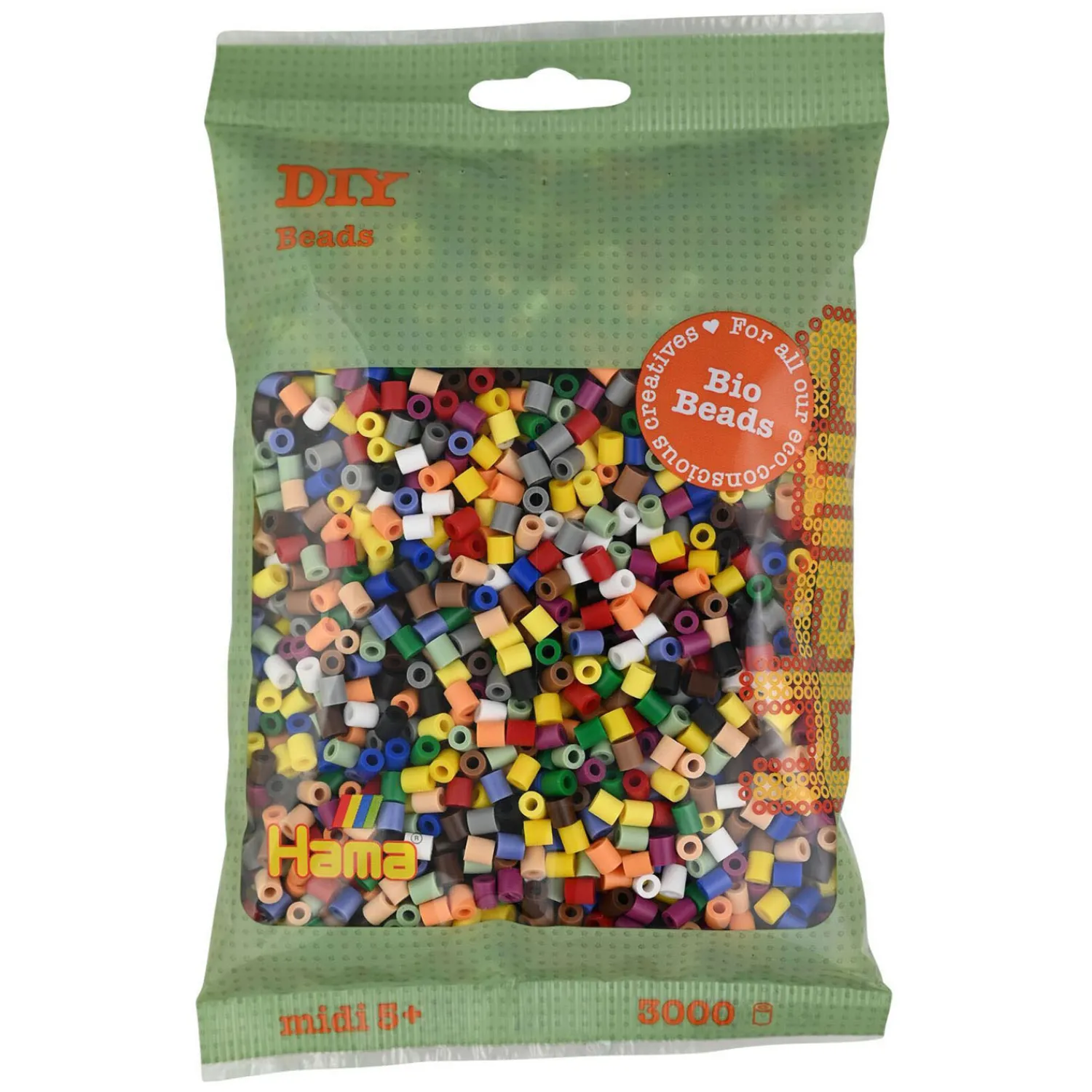 Midi Bio Strijkkralen - Kleurenmix (199), 3000st.>Hama Best