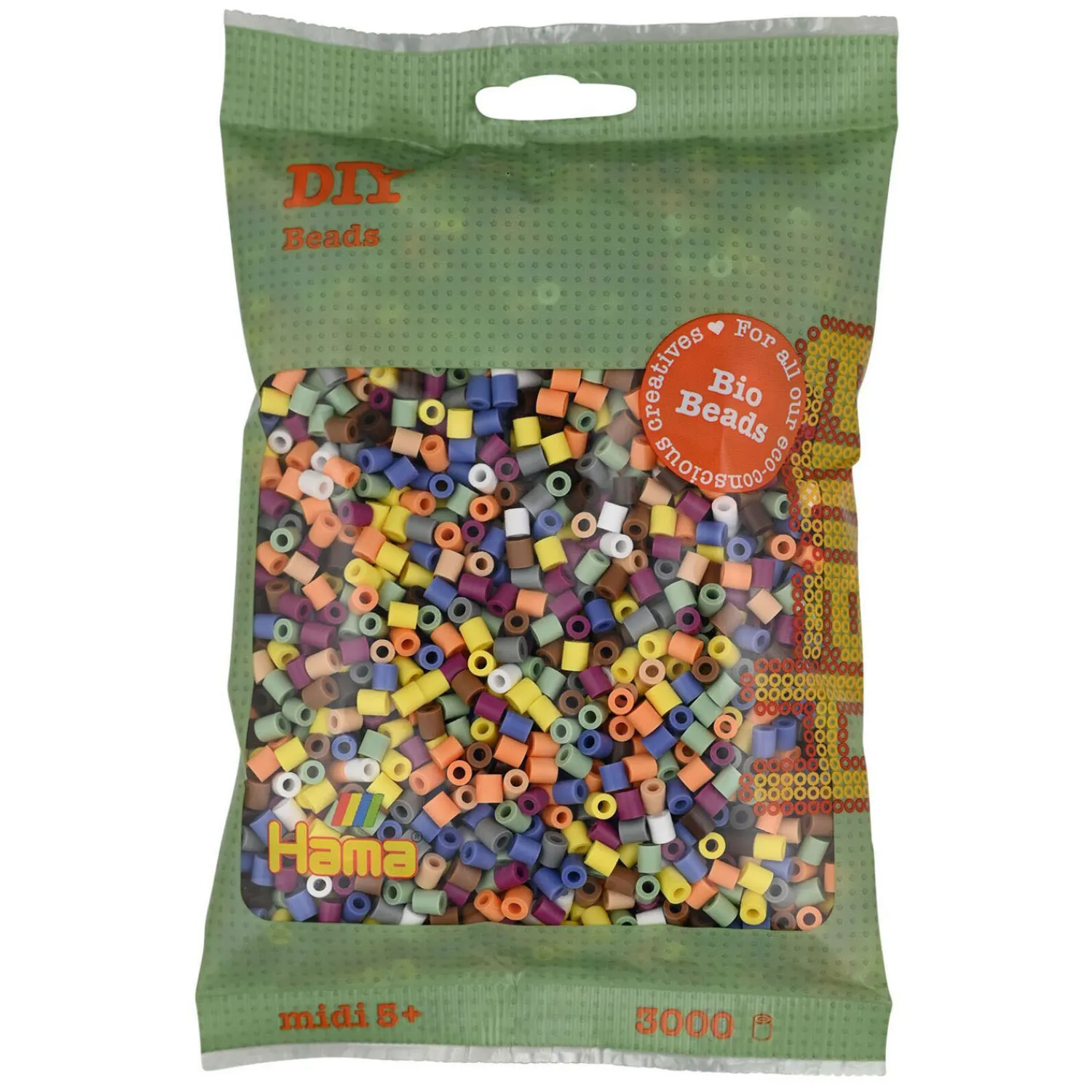 Midi Bio Strijkkralen - Kleurenmix (197), 3000st.-Hama Outlet