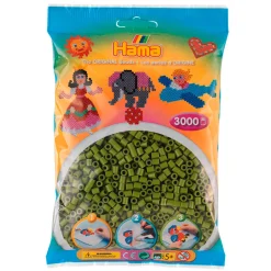 Hama Midi Strijkkralen - Olijfgroen (201-84), 3000st. Online