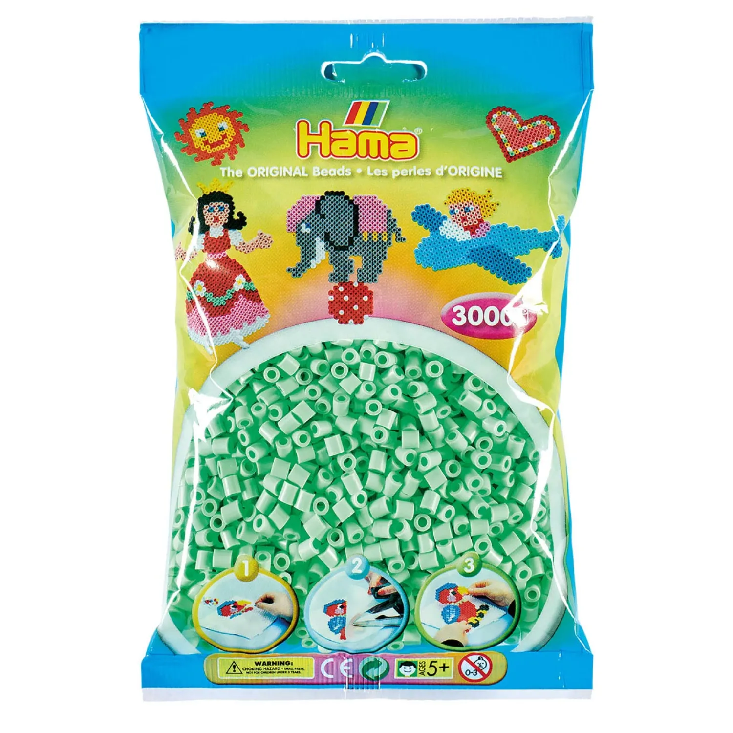 Hama Midi Strijkkralen - Pastel Mint (98), 3000st. Sale