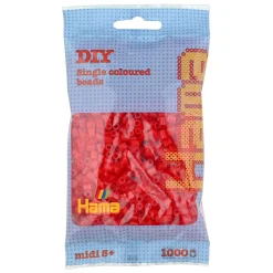 Midi Strijkkralen - Rood Transparant (013), 1000st.-Hama Online