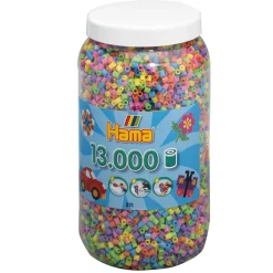 Hama Midi Strijkkralen in Pot - Pastelmix (050), 13.000st. Clearance