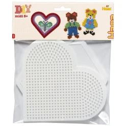 Midi Strijkkralenbordjes - Hart en Zeshoek Groot-Hama Online