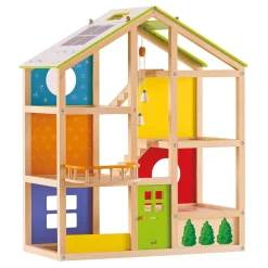 Houten 4 Seizoenen Poppenhuis Met Meubels-Hape Outlet
