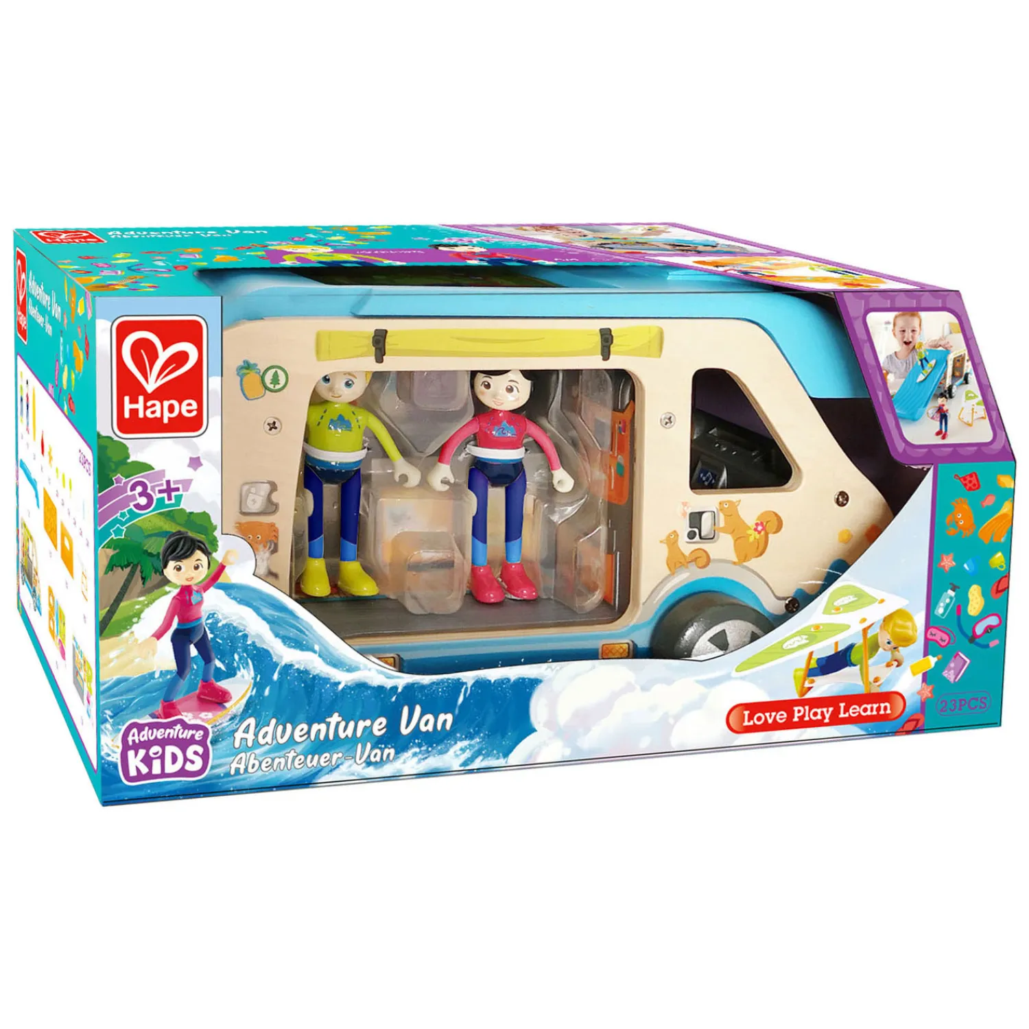 Hape Houten Avonturenbus Poppenhuis Hot