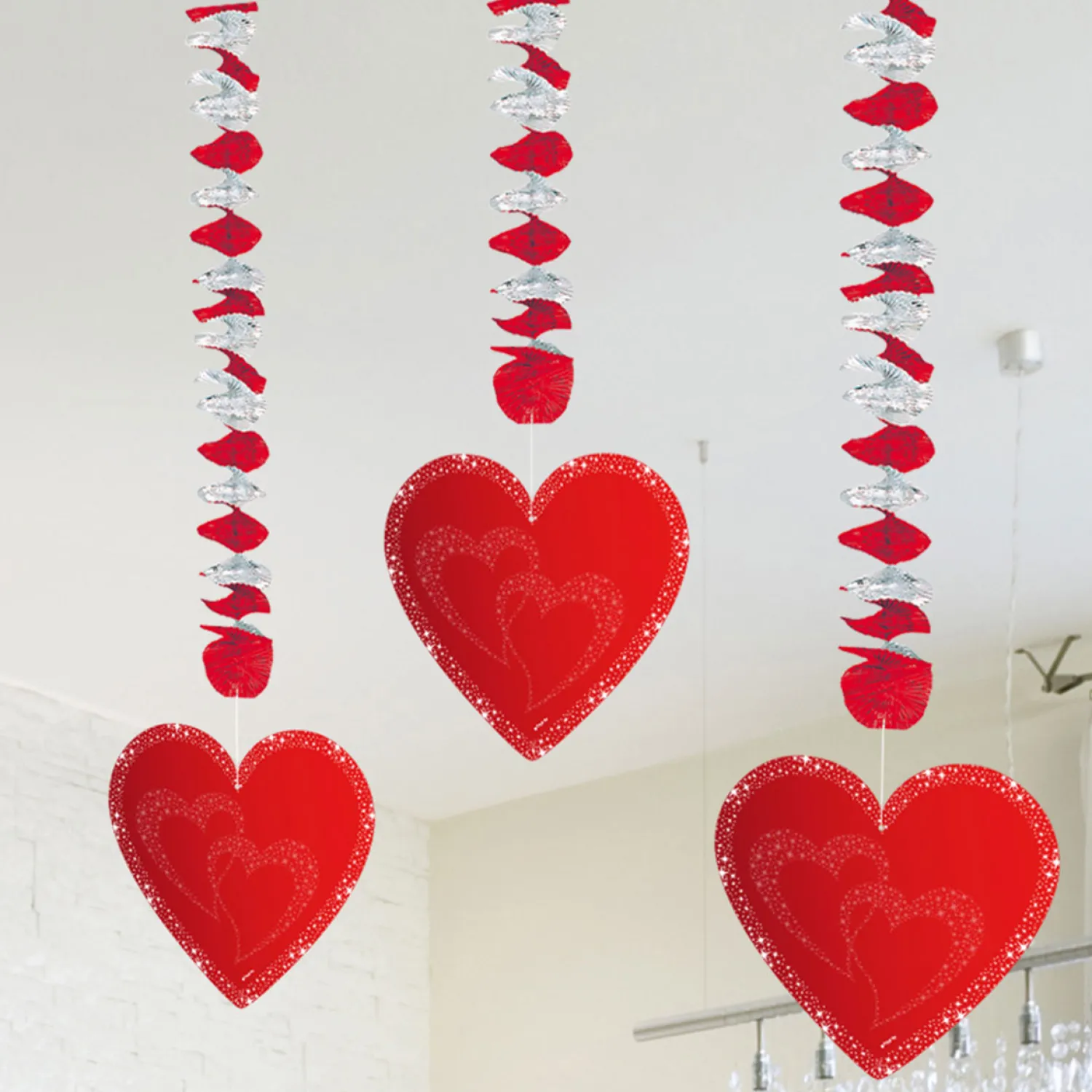 Hart Hangdecoratie, 3st.>Folat BV Hot