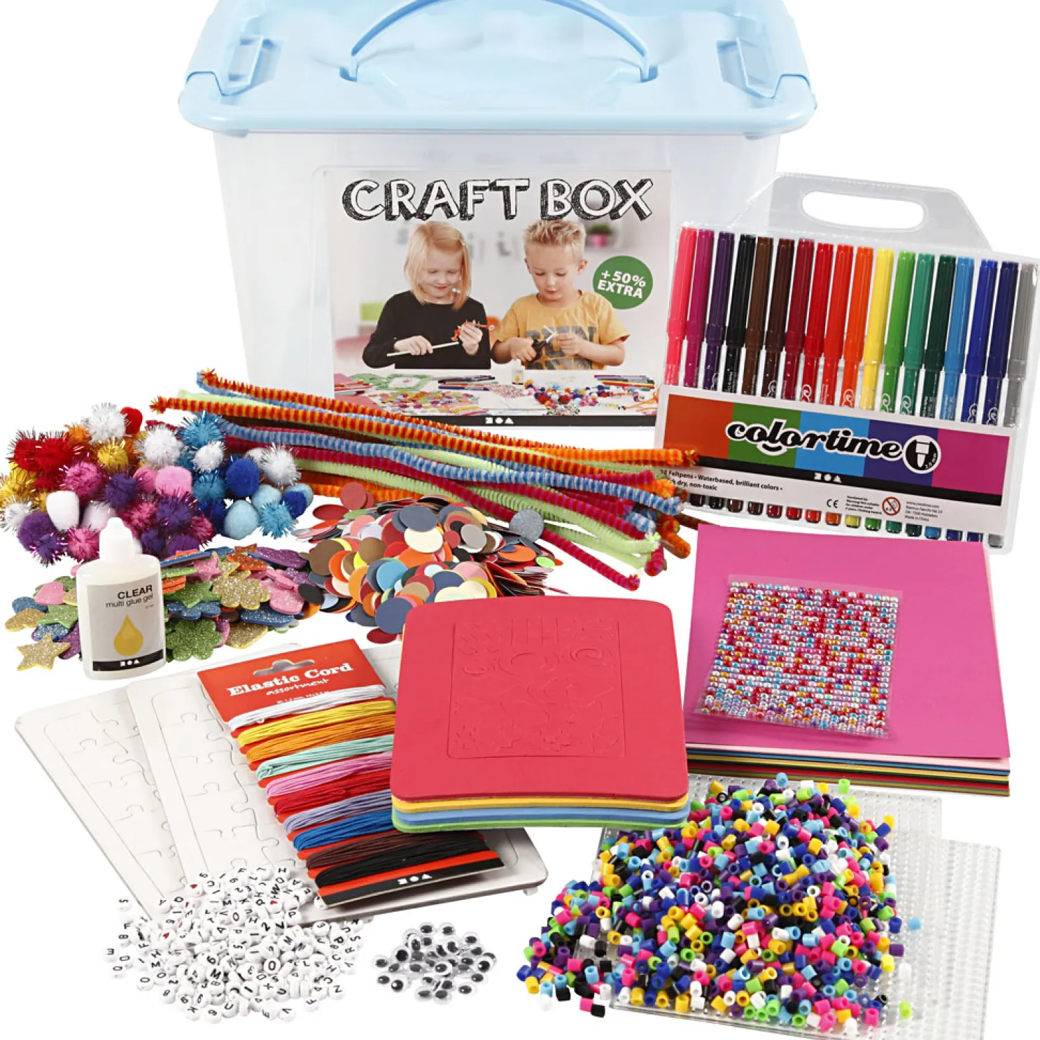 Creativ Company Hobbybox Blauw met Creatieve Materialen, 1st. Online