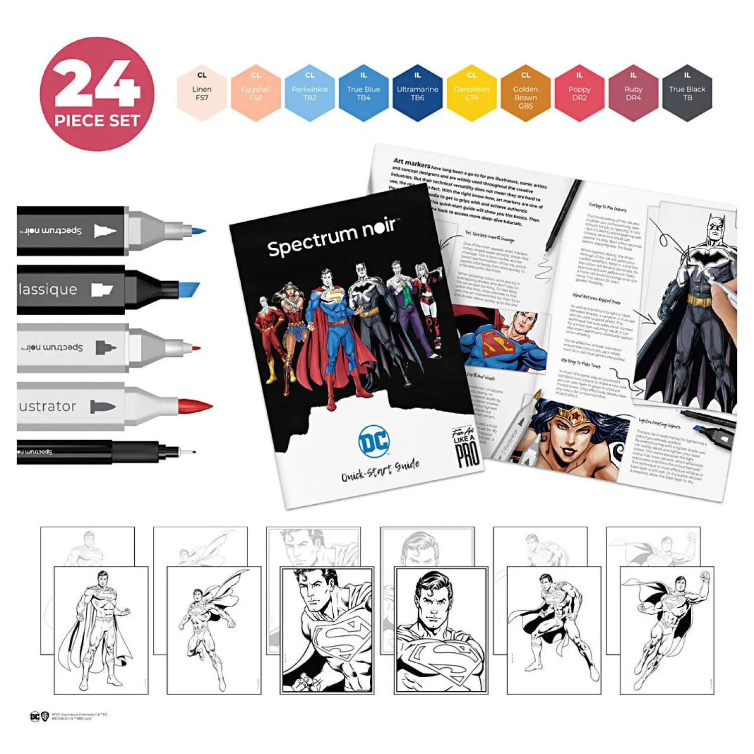Creativ Company Hobbyset Illustratie Stripboekhelden Superman Kleurset Best