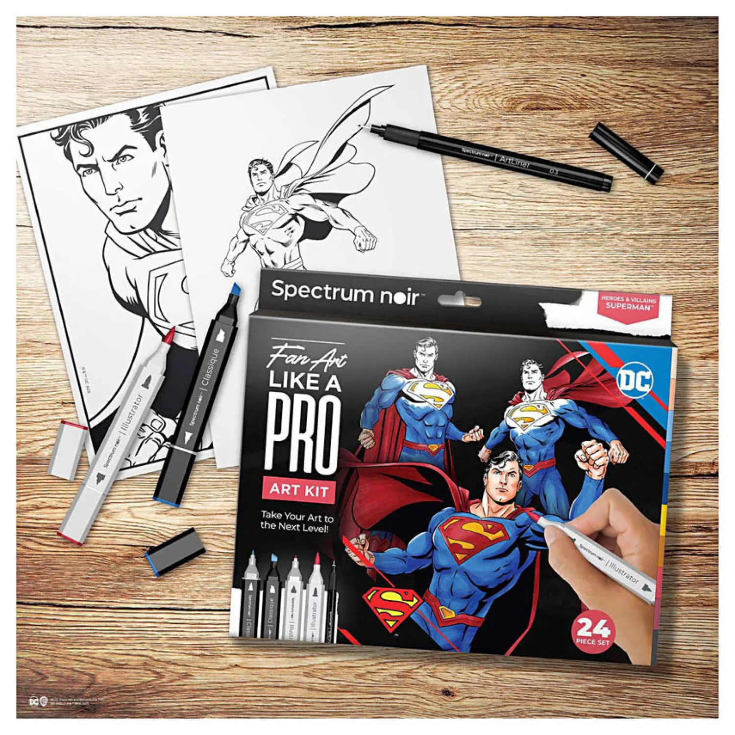 Creativ Company Hobbyset Illustratie Stripboekhelden Superman Kleurset Best