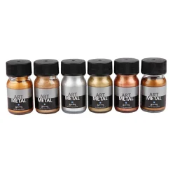 Creativ Company Hobbyverf Metallic Kleuren, 6x30ml Hot
