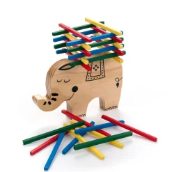 Houten Balans Spel Olifant- Outlet