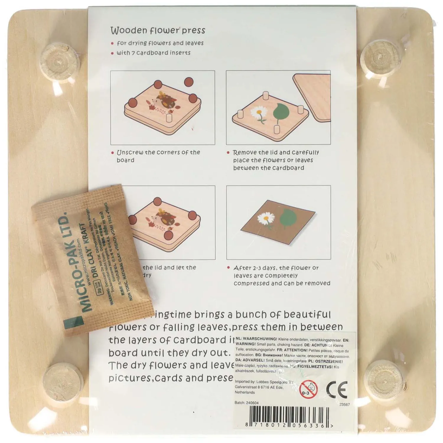 Houten Bloemenpers- Sale