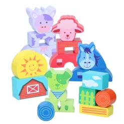 Houten Blokken Boerderij, 20dlg.- Clearance