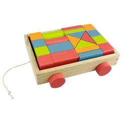 Houten Blokkenkar, 20dlg.> Sale