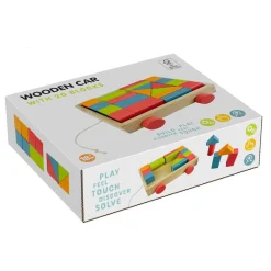 Houten Blokkenkar, 20dlg.> Sale