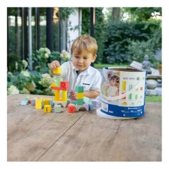 Houten Bouwblokken Kleur, 84st.- Clearance