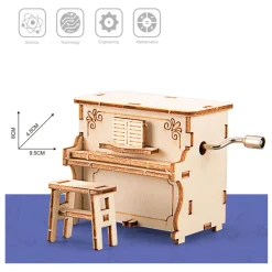 Houten Bouwpakket Wind Up Piano>