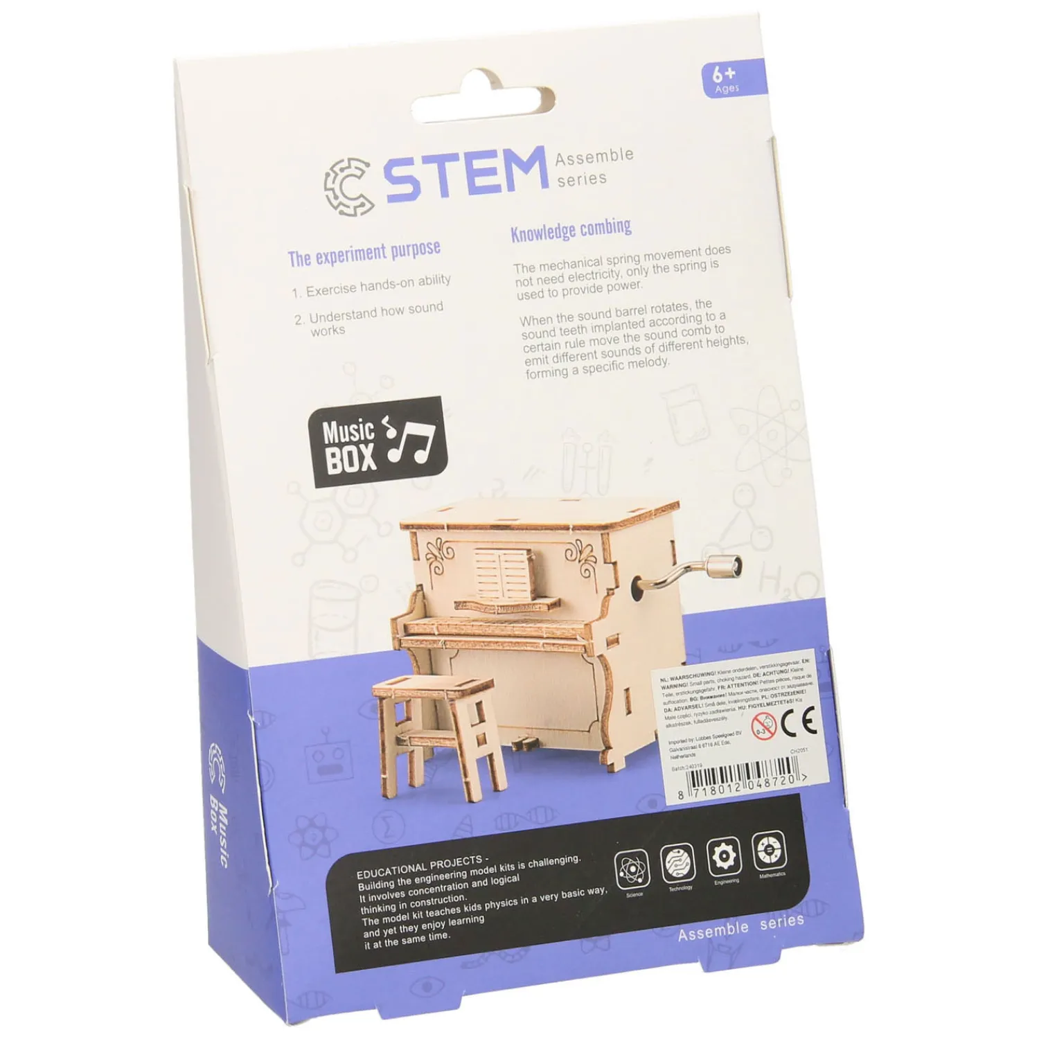 Houten Bouwpakket Wind Up Piano>