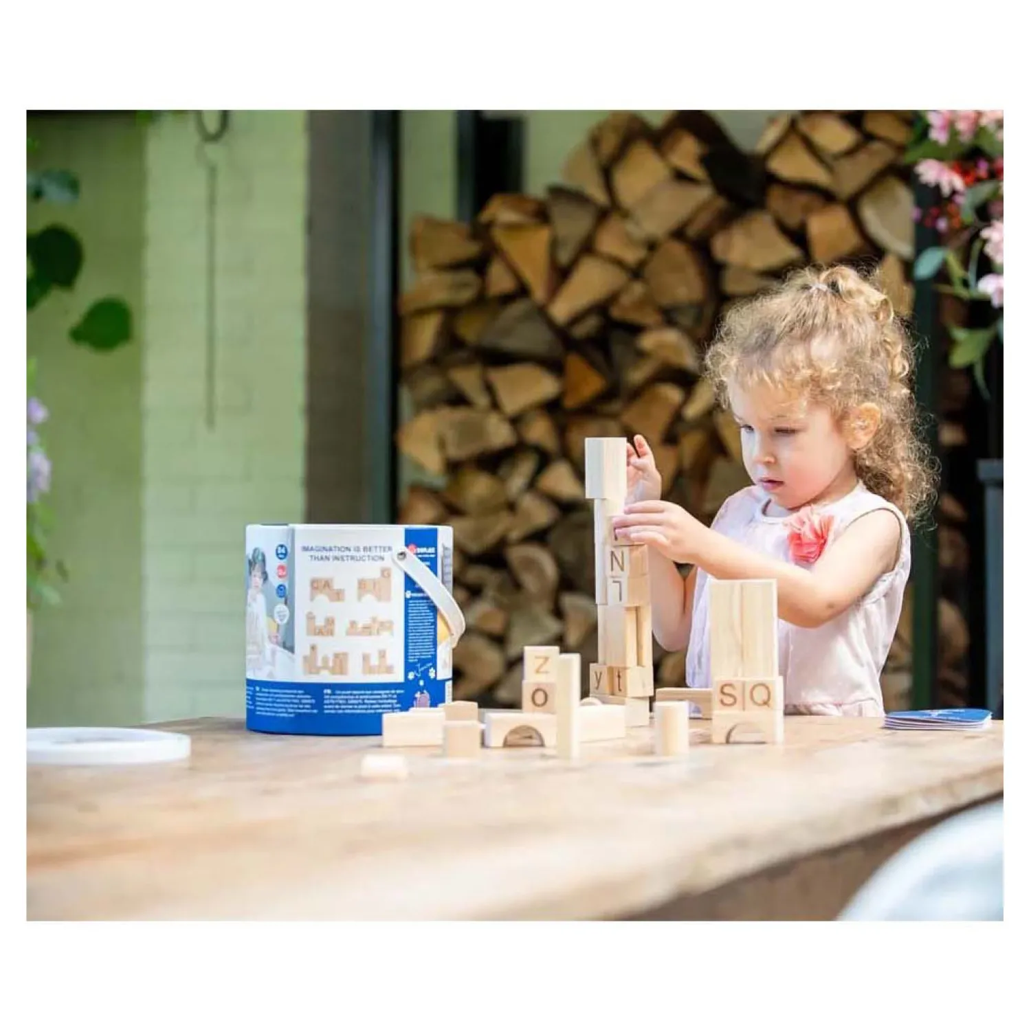 Houten Bouwplankjes Naturel, 84st. Online