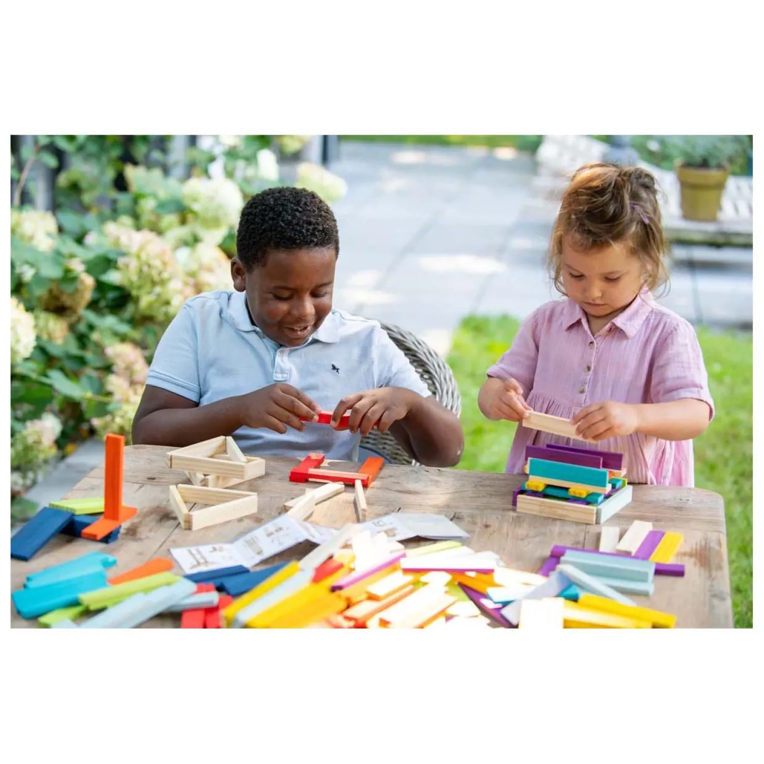 Houten Bouwplankjes, 200st.> Hot