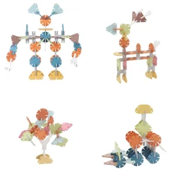 Houten Bouwschijfjes in Opbergbox, 60dlg. Outlet