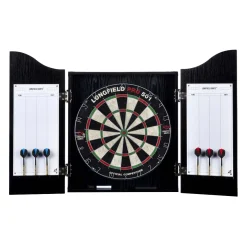 Houten Cabinet met Sisal Dartbord incl. Dartset>