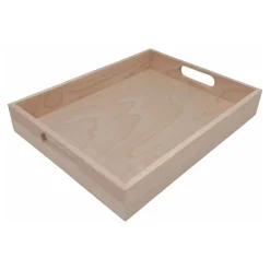 Playwood Houten Dienblad Recht Greep, Rechte Rand Rubberhout